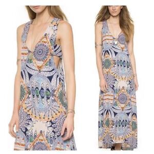 REVOLVE Multi-Color Printed V-Neck Maxi Dress